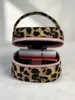 Bolso Estilo Nuevo Estampado de Leopardo Caja Cuadrada Pequeña Neceser Tridimensional de Aspecto Elegante Impermeable para Mujer Bolsa de Almacenamiento de Viaje Portátil de Gran Capacidad