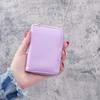 2020 Color Sólido Patrón Lichi Portatarjetas Tipo Acordeón Ranura para Tarjeta de Identificación Bolsa para Tarjetas Estuche para Tarjetas Billetera para Monedas Cartera Todo en Uno Tarjeta de Crédito