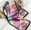 Bufanda Pequeña Larga Estrecha de Seda Fina Corea del Sur Bufanda Decorativa Otoño e Invierno Moda Cinta Combinación para Mujer Bufanda de Moda Elegante