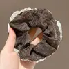 Otoño Invierno Estilo Coreano Cuadros Lazo para el Pelo de Intestino Grande Mujer 2026 Nuevo Gama Alta Súper Grande Cuerda para Moño Flor en la Cabeza Accesorios para el Cabello