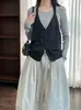 Ns Estilo Coreano Preguiçoso Gola Redonda Camada Base Colete Camada Camada Feminino Outono Novo Terno Simples Ss793