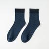 Calcetines de verano para hombre finos transpirables de media pantorrilla calcetines de cuadros oscuros para hombre calcetines frescos de algodón mercerizado de negocios para mediana edad y ancianos