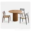 Rh Country Americano Madeira Maciça Mesa de Jantar Redonda Cadeira de Jantar Restaurante Francês Mesa de Café Mesa de Jantar Doméstica Mesa de Conferência Designer
