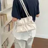 Bolsa de ombro feminina nova, estilo japonês e coreano, brilhante, de grande capacidade, para o dia a dia, outono 2026, transversal, bolsa de mão, vintage