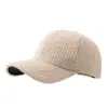 Gorra de Béisbol de Color Sólido Simple Nueva para Otoño e Invierno Gorra de Béisbol Tejida Casual para Exteriores Versión Coreana Sombrero Grueso Cálido para Pareja