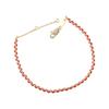 Pulsera de Cuerda Roja Tejida con Cuentas Redondas de Plata Esterlina 925 para Mujer, Diseño Simple Hecho a Mano, Pulsera de Moda Versátil Personalizada B6993