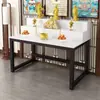 Mesa de Buda de Lujo Ligero Moderna, Mesa de Ofrendas, Mesa de Incienso, Altar de Buda para el Hogar, Mesa de Ofrendas de Tres Niveles, Mesa de Ofrendas Simple, Mesa de Ofrendas de Nuevo Estilo Chino