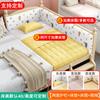Cama infantil empalmada, cuna de madera maciza, cama plana para bebés, para niños y niñas, cama de princesa, mesita de noche ensanchada, artefacto de ensanchamiento