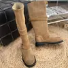 Botas Slip-On de Estilo Coreano Nuevas Otoño/Invierno 2026 para Mujer, Botas Largas con Puntera Desgastada, Botas de Monta para Mujer