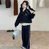 Conjunto de Primavera y Otoño para Niñas 2026 Nuevo Casual Estilo Coreano Niños Medianos y Grandes Sudadera con Lazo y Pantalones de Chándal Conjunto de Dos Piezas