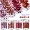 Unhas glitter lantejoulas glitter pó gradiente terno azul roxo 123mm esmalte misto joias material epóxi