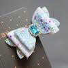 2024 Nuevo Malla Estilo Coreano Doble Capa Mariposa Grande Horquilla para el Cabello de Niñas Princesa Parte Trasera de la Cabeza Azul Accesorios para el Cabello de Niños