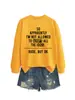 Código europeu comércio exterior desejo europeu e americano moda gola redonda suéter feminino TÃO APARENTEMENTE EU sou plus size solto lazer