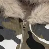 Marca de Moda Nacional Camuflado Quente Forrado com Fleece Inverno Novo Foto Real Retrô Americano Garota Popular Com Capuz Dupla Face Algodão Casaco Jaqueta