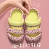 Sandalias de Madera para Niñas 2026 Nuevo Modelo Sandalias Cerradas de Dibujos Animados y Florales para Niñas Pequeñas para Usar Afuera, Zapatos de Playa de Princesa para Niñas