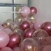 Decoração de Balão para Casamento Quarto de Casamento Gema Dupla Vermelha Romântica Arranjo de Casamento Balão Casamento Conjunto de Balões para Quarto de Casamento