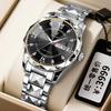 Reloj para hombre Live Butterfly productos genuinos resistente al agua luminoso reloj de doble calendario reloj de cuarzo para hombre cristal puntiagudo con diamantes