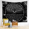 Tapiz Personalización Estilo Bohemio Americano Mandala Fondo de Dormitorio Decoración de Habitación Hogar Personalización de Tela Colgante Transfronterizo
