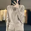 Cardigã de tricô redondo de manga comprida estilo francês para mulheres, casaco curto, suéter com design simples e estiloso, peça externa versátil, novo