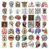 50 Pegatinas de Graffiti de Órganos Anatómicos Retro Medievales Pueden Ser Impermeables Diario DIY Guitarra Decoración de Taza de Agua