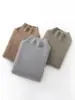 Nuevo Suéter de Punto Grueso con Cuello Alto 100% Cachemira Estilo Perezoso Otoño/Invierno 2025 para Mujer, Suéter de Cachemira Cepillado de Color Sólido