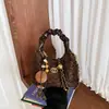 Bolso moderno y único con estampado de leopardo para mujer, nueva colección 2026, bolso cruzado versátil para el día a día, bolso tote pequeño de moda, bolso con forma de albóndiga