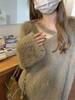 Suéter de lana de visón suave y encerado estilo francés para mujer, otoño e invierno, estilo suave y relajado, cuello en V, prenda exterior holgada, de moda.