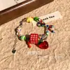 Paraíso de Manzanas~Collar de Lazo con Cuentas de Dopamina de Colores Cadena para Clavícula de Diseño Niche Lindo y Dulce para Mujer