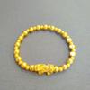 Pulsera de cuentas doradas con transferencia de arena vietnamita, brazalete de cuentas doradas de moda para hombres y mujeres, brazalete de cuentas doradas, brazalete chapado en oro de latón, regalo