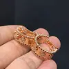 Vanjia V Flor de la Suerte Dorada Vanjia Orejas de Gypsophila Aguja de Plata Moda Trébol de Cuatro Hojas Pendientes de Calidoscopio Pendientes para Mujer