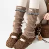 Calcetines Populares con Puño para Mujer, Calcetines de Tela con Puño para Primavera y Otoño, Calcetines de Punto Ceñidos a la Pantorrilla con Rayas Verticales Grises