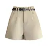 Shorts de Alfaiataria Brancos Femininos 2026 Novo Verão Peça Externa Cintura Alta Emagrecedor Hot Girl Versátil Corte A Saia Calça Larga Casual