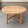 Mesa Redonda de Comedor y Sillas de Madera Maciza Panel de Abeto Comercial Apartamento Pequeño Hogar Comedor Mesa de Madera Restaurante Hotel Mesa Redonda Plegable