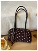 Bolsa de almohada de lunares de alta calidad, elegante, para comercio exterior, para mujer, nueva bolsa de bolos retro de nicho, bolso de hombro debajo del brazo, moderno