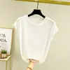 Camiseta modal de manga curta para o verão de 2023, roupa íntima, tamanhos grandes, camiseta de manga meia-manga, top fino, estilo ocidental, blusa básica afinar