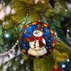 TYU549-568 Colgante Navidad Yeti Acrílico Cadena de Hierro Colgante Vacaciones Ventana Porche Adorno Decorativo