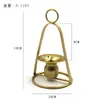 Portavelas de Hierro Forjado Portátil Estilo Europeo Simple para Mesa de Comedor, Sala de Estar, Uso Doméstico, Decoración de Portavelas Romántico para Bodas