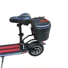 Patinete Elétrico com Suporte de Ferro Resistente, Cesta Traseira e Cobertura de Plástico