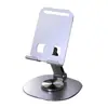 Atacado a partir de uma peça: suporte de mesa para telefone, todo em metal, rotativo, dobrável, portátil, estável, suporte giratório de metal para pessoas preguiçosas