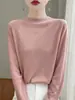Nuevo Suéter de Punto para Mujer Otoño 2026, Cuello Alto Medio, Lana Fina, Holgado, Manga Larga, Suéter