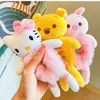 Nuevo Anillo para el Cabello de Peluche Tridimensional de Dibujos Animados de Otoño para Niños, Lazo para la Parte Posterior de la Cabeza, Bola, Accesorios para el Cabello de Gato, Cuerda para el Cabello para Mujeres