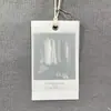 Etiqueta de ropa ropa personalizada listado de ropa para mujer marca de ropa tarjeta translúcida LOGO diseño gratuito tarjeta colgante