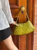 Bolso Tejido Hecho a Mano Bolso de Axila de Alta Gama 2025 Nuevo Edad Media Cesta de Verduras Bolso de Mujer Bolso Baguette Portátil Bolso de Hombro