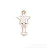Série Rosa Estilo Misto Transfronteiriço Coroa Estrela Coração Flor Liga Esmalte Acessórios DIY Acessórios para Joias Feitas à Mão