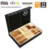 Caixa de cor para janela Amazon transfronteiriça conjunto de talheres de aço inoxidável 24 peças 1010 Conjunto caixa de presente de faca, garfo e colher para bife ocidental