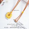 Puzuo Retención de Color Fuerte Oro Arena Accesorios DIY Caqui Caqui Ruyi Hebilla de Paz Colgante Collar Nuevo Estilo Chino Tallo de Caqui Colgante Colgante Mujeres