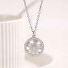 Collar Colgante de Moda Transfronterizo Aliexpress Lujo Ligero con Circonita para Mujer, Cadena para Clavícula de Gama Alta de Nicho Completamente Diamantada, Venta al por Mayor desde el Fabricante