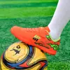 Nuevas zapatillas de fútbol para niños y niñas TF, zapatillas de entrenamiento planas con clavos rotos para estudiantes de primaria y secundaria, zapatillas deportivas de césped artificial