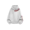 Sudadera con capucha de estilo retro americano con estampado de letras, unisex, forrada de polar, engrosada, con doble botón, una prenda exterior única y versátil