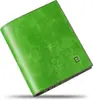 Cartera vintage de cuero curtido vegetal estilo japonés, cartera de cuero unisex con cierre magnético, cartera de cuero genuino multifuncional de negocios para hombres